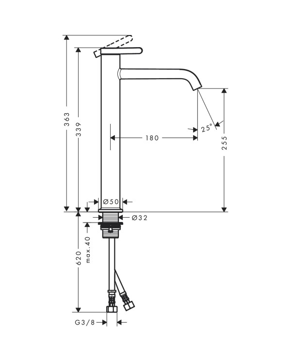 Washbasin mixer HANSGROHE Axor One 260, 48002340