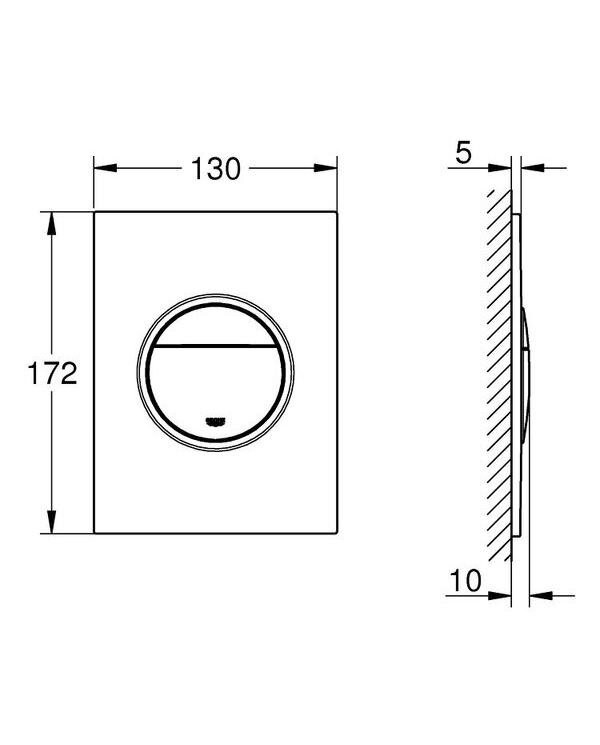 Кнопка смыва для унитаза GROHE Nova Cosmopolitan S, 37601000
