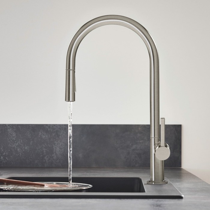 Смеситель для кухни (умывальника) с выдвижным шлангом HANSGROHE Talis M54 210 2jet, 72800800