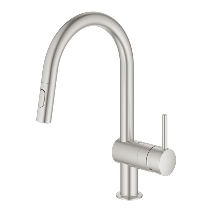 Köögi (valamu) kraan sissetõmmatava nokaga GROHE Minta, 32321DC2