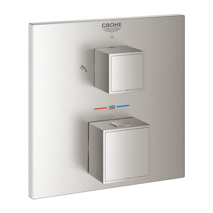 Virštinkinė dalis GROHE Grohtherm Cube 2 išėjimų, 24154DC0
