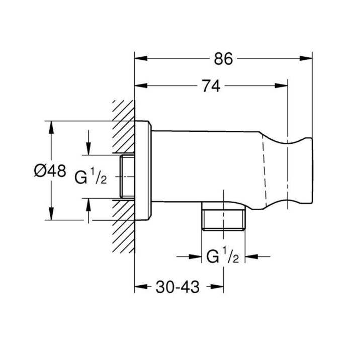 Vanden ischwad seinaaluse duši jaoks GROHE Rainshower, 26658DC0