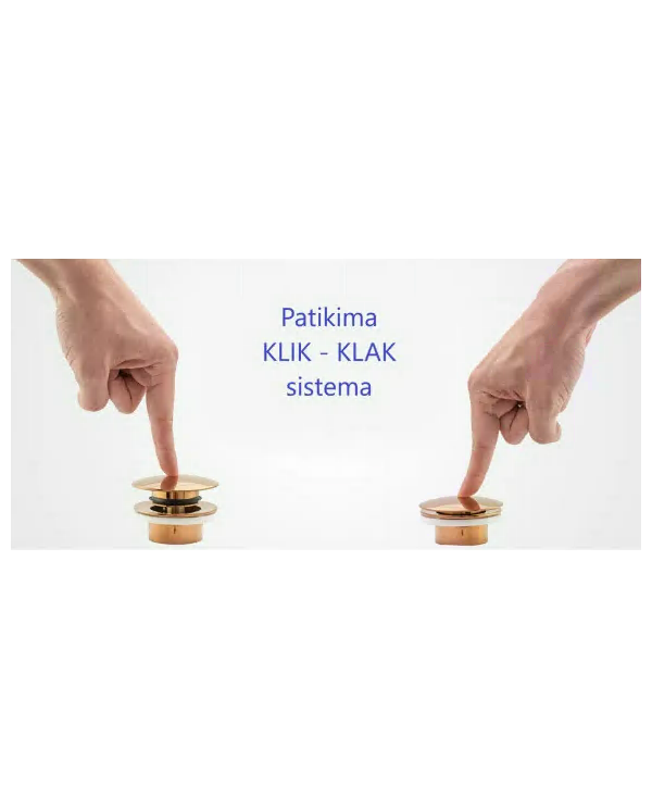 Praustuvo sifono is a dugno vožtuvo Click Clack set, nerudiyanchio plieno