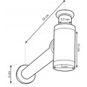 Washbasin siphon is a bottom valve click clack set, nerudiyanchio steel