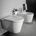 Pakabinamas unitazas Kartell by LAUFEN Rimless su SoftClose dangčiu, balta-matinė