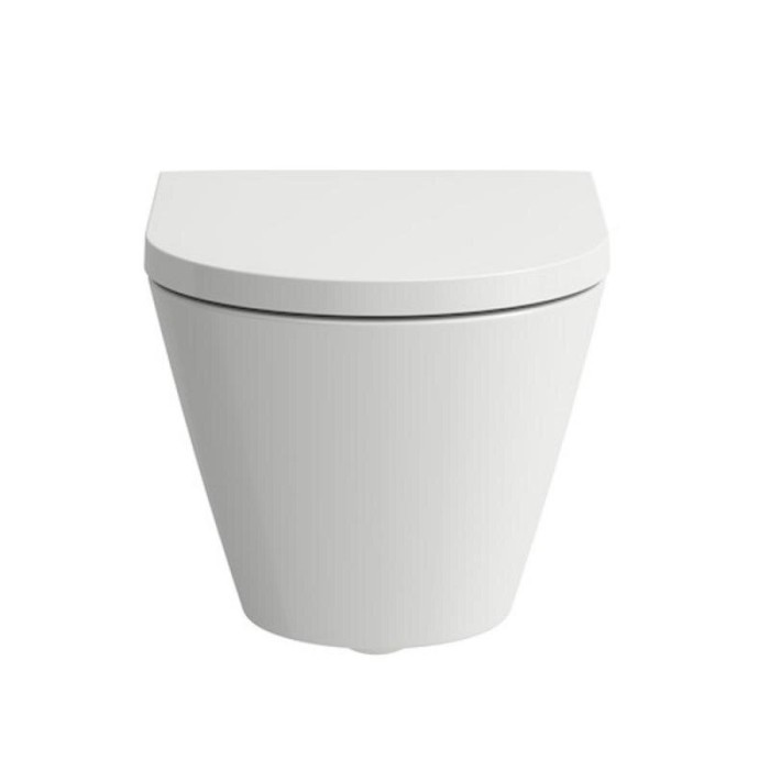 Pakabinamas unitazas Kartell by LAUFEN Rimless su SoftClose dangčiu, balta-matinė