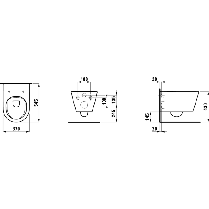 Piekaramā tualete Kartell by LAUFEN Rimless ar SoftClose vāku, balti matēta