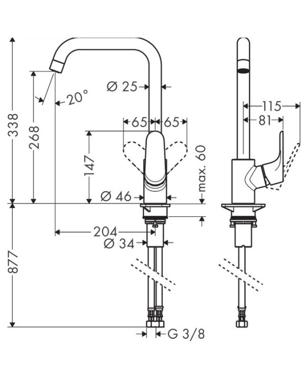 Kitchen (sink) mixer HANSGROHE Talis M41, 31820670