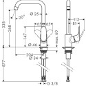 Virtuves (izlietnes) jaucējkrāns HANSGROHE Talis M41, 31820670