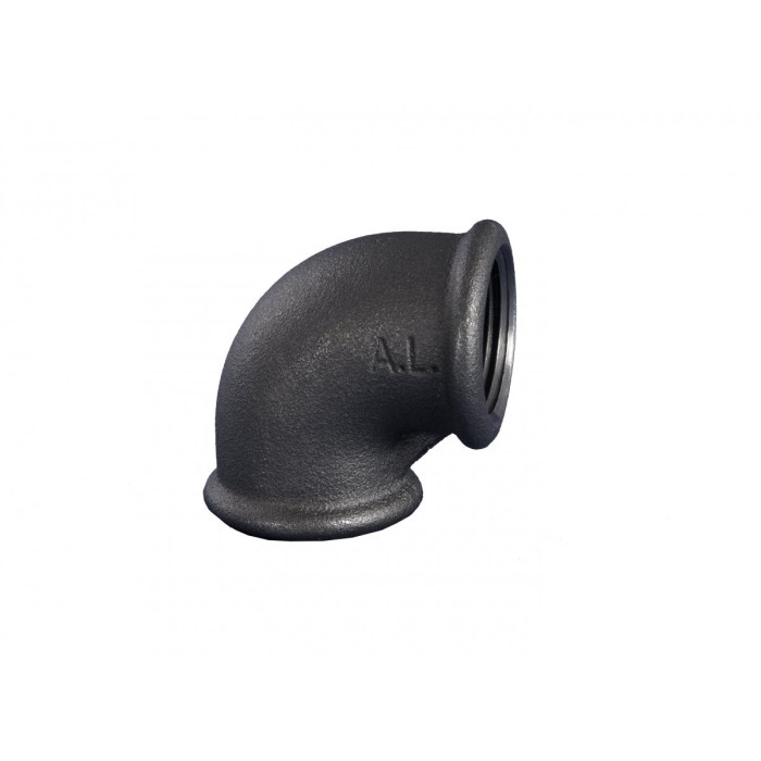 Alkūnė ketinė GRODIZINGO FURNITŪRA (A.L.) 1"" v/v - 90°, juoda
