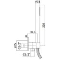 Pre-wall bathroom faucet with paffoni light hand shower, LIG015ST+ZDUP094ST+ZBOC139ST