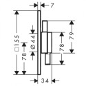 Pre-wall thermostatic shower set HANSGROHE Pulsify E, HANSG8-1