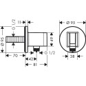 Ūdens ischwad priekšsienas dušai HANSGROHE FixFit S Round, 26888990