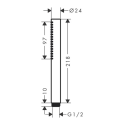 Ручная душевая лейка HANSGROHE Pulsify S 100, 1 насадка EcoSmart+, 24126140
