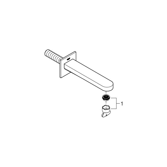 Клюв для ванны GROHE Plus 168 мм, 13404003