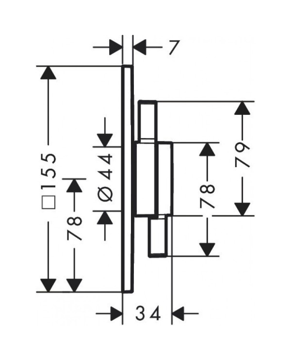 Termostatai HANSGROHE DouTurn E 2 funkcijų, 75417670