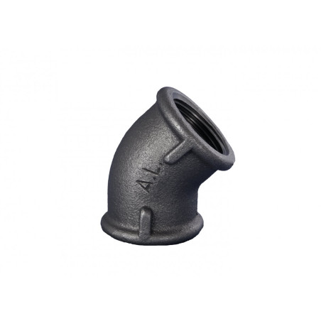 Elkonis paredzēts GRODITZER FITTINGS (A.L.) 2"" v/v - 45°, melns