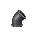 Elbow intended GRODITZER FITTINGS (A.L.) 2 1/2"" v/v - 45°, black