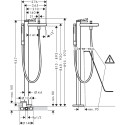Põranda vannitoa kraan HANSGROHE Finoris, 76445700