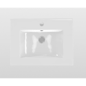 Hanging cabinet with washbasin EU 600 x 460 fingerprint protection, black-matte