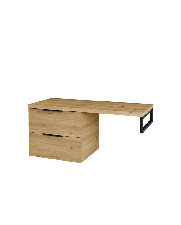 Hanging cabinet with countertop for washbasin EU 1200 x 500 mm, wood feather