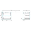 Tööpinnaga rippuv kapp valamule EU 1200 x 500 mm, puidust sulg