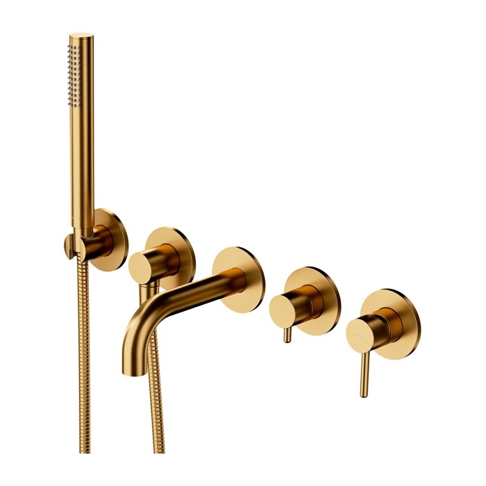 Pre-wall 5-piece bathroom faucet set OMNIRES Y, spout length 17.5 cm, Y1237/1SGLB
