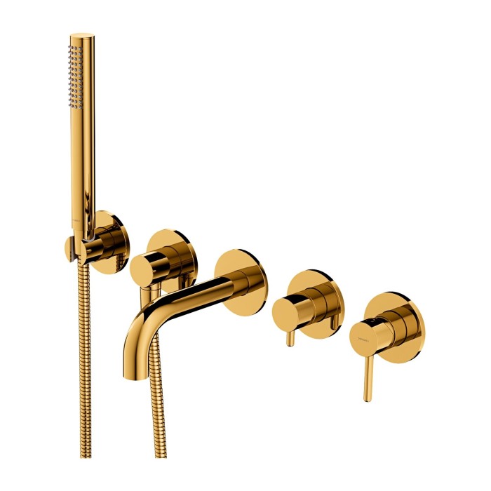 Pre-wall 5-piece bathroom faucet set OMNIRES Y, spout length 17.5 cm, Y1237/1SGL