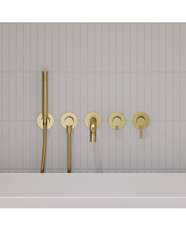 Pre-wall 5-piece bathroom faucet set OMNIRES Y, spout length 22-23 cm, Y1237/1GLB