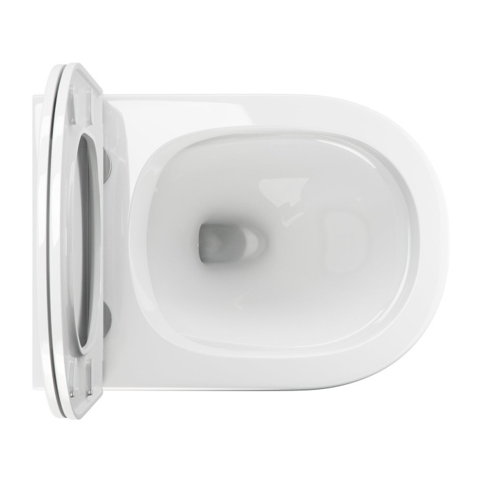 Подвесной унитаз OMNIRES Ottawa Compact Rimless с крышкой с закрывающейся крышкой, OTTAWAMWBP