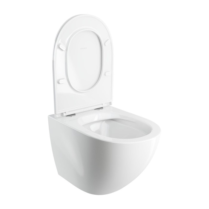 Rippuv WC OMNIRES Ottawa Comfort Rimless pehmekattega, OTTAWACMWBP