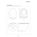 Pakabinamas unitazas OMNIRES Ottawa Comfort Rimless su softclosing dangčiu, OTTAWACMWBP