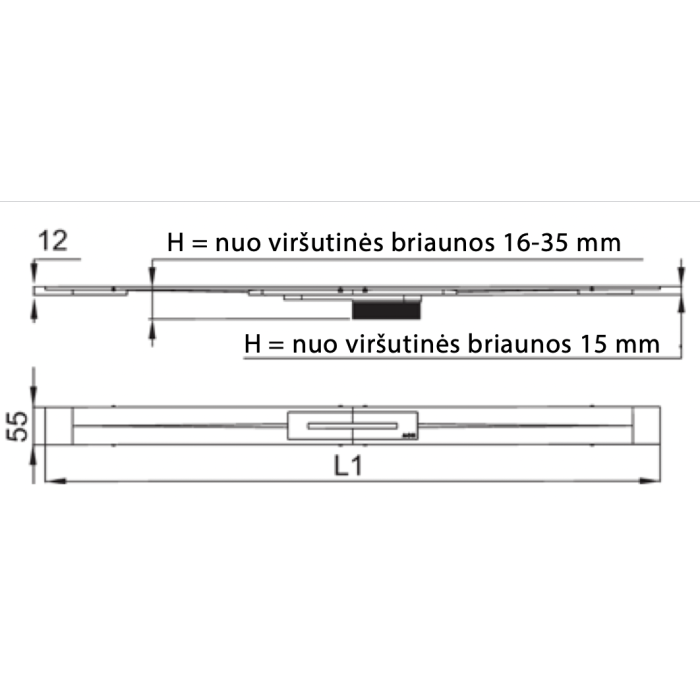 Duširenni komplekt ACO ShowerDrain S koos plaadigrilli ja trepiga (4 in 1) (oskuste valik)