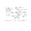 Pisuaras su vidiniu vandens įvadu GROHE Bau Ceramic, 39438000