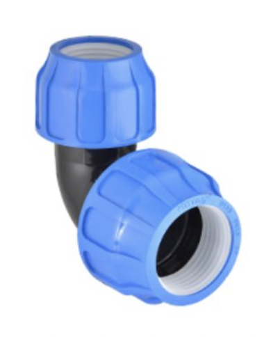 Plastic tightening elbow for PE pipe PIMTAS 25 x 90°, EX70001401