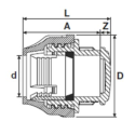 Пластиковая герметичная заглушка для полиэтиленовой трубы PIMTAS 40, EX70001503