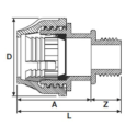 Plastikinė užveržiama jungis PE vamzdžiui PIMTAS 90 x 4" išorė, EX70001124
