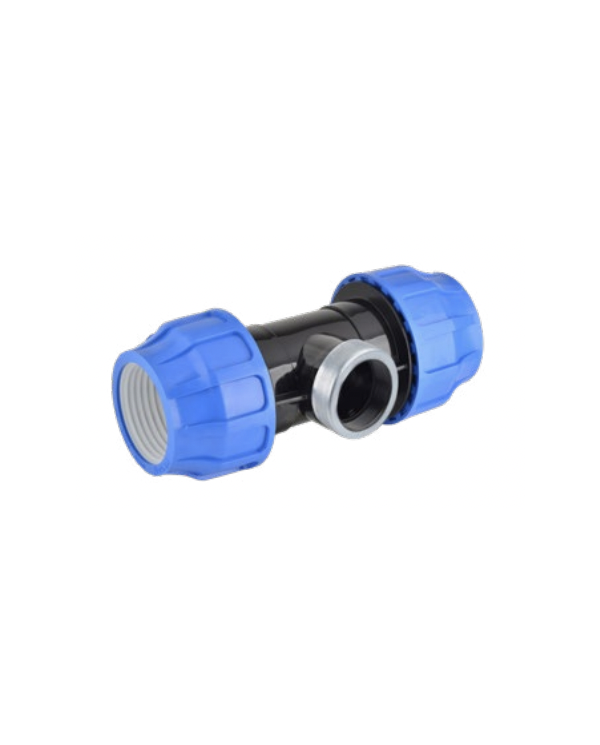 Plastic tightenable tee for PE pipe PIMTAS 25 x 3/4" middle x 25, EX70002303M