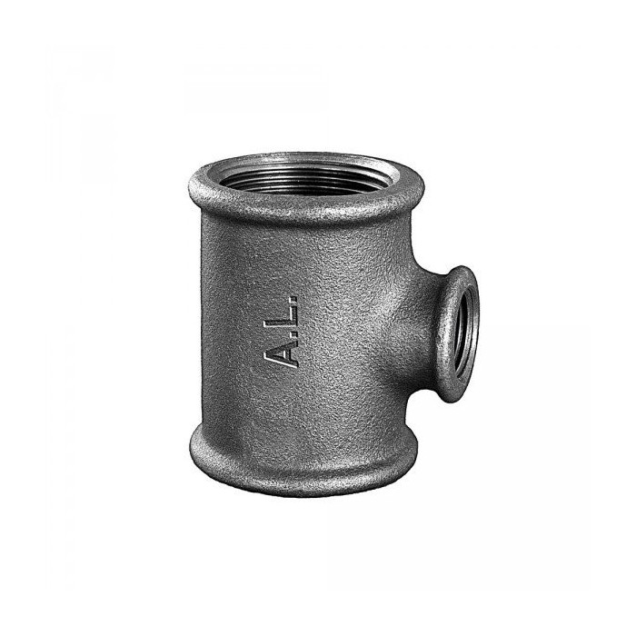 Trident samazināts nolūks GRODITZER FITTINGS (A.L.) 1"x 3/4"" x 1", melns