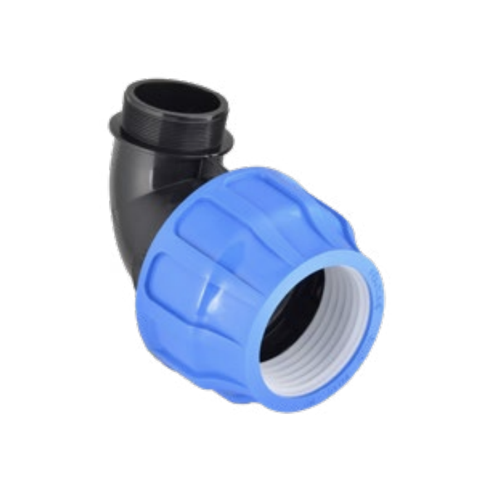 Plastmasas necaurlaidīgs elkonis PE caurulei PIMTAS 40 x 1" ārpusē, EX70002008