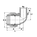 Plastikinė užveržiama alkūnė PE vamzdžiui PIMTAS 90 x 2 1/2" išorė, EX70002020
