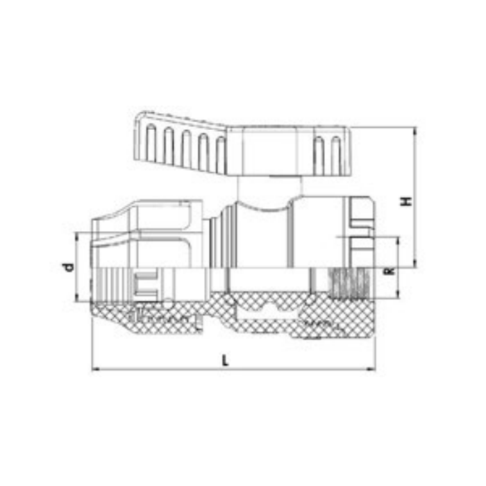 Plastikinis užveržiamas vožtuvas PE vamzdžiui PIMTAS 50 x 1 1/2" vidurio, EX234400503