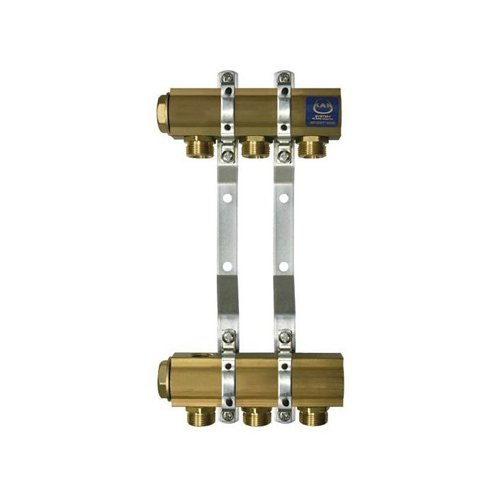 Коллектор для обогрева радиаторов с ниппелями KAN-therm 3 кольца