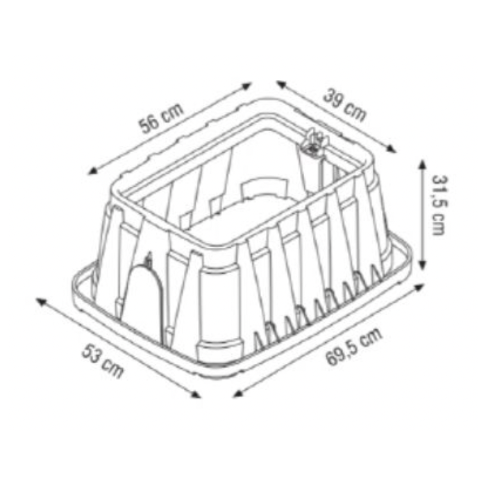 Revizinė dėžė uždarymo ventiliui PIMTAS 16" Maxi Jumbo, EX70003502