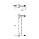 Turētājs dubultam dvielim GROHE Essentials, 40802001
