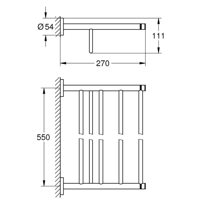 GROHE Essentials rätiku hoidja, 40800001