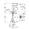 Maišytuvas praustuvui GROHE Plus L 231 mm, 23844003