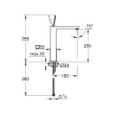 Maišytuvas praustuvui GROHE Eurocube Joy 250 mm, 23661000