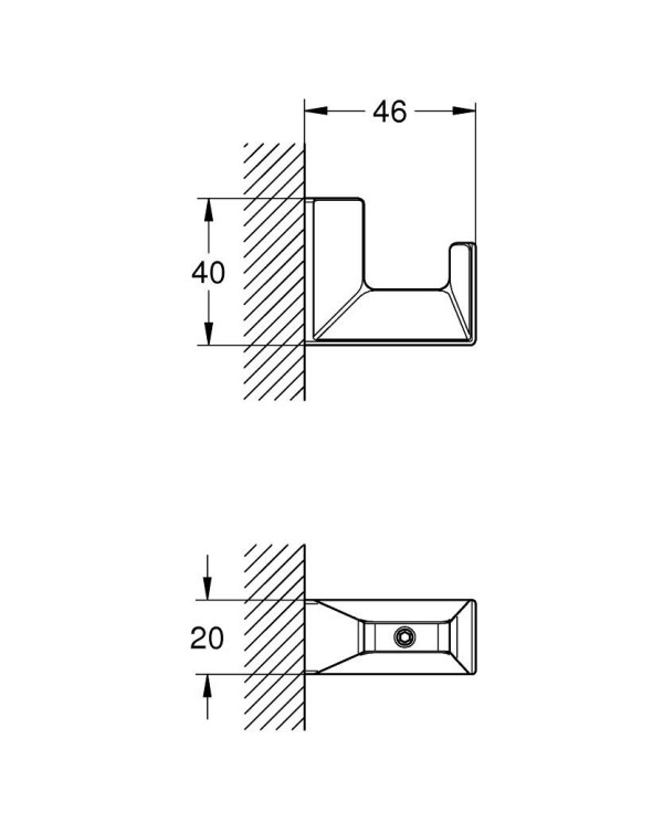 Dvieļu āķis GROHE Selection Cube, 40782000