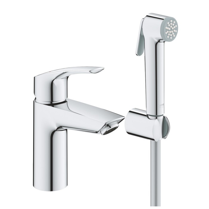 Смеситель для умывальника с ручным душем GROHE EuroSmart, 23124003